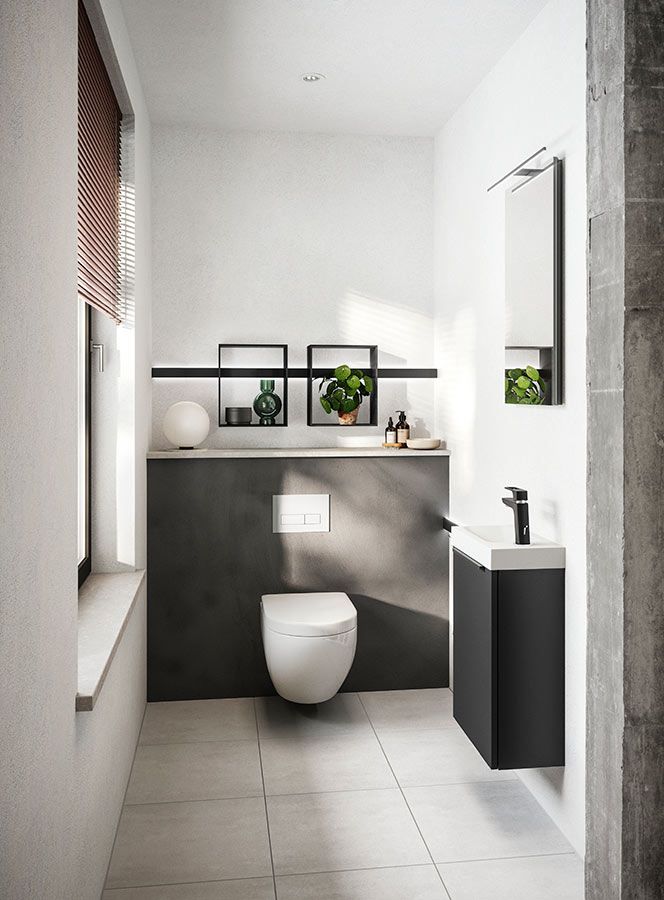 Modernes Gäste WC Ein modernes Gäste WC in schlichtem Look